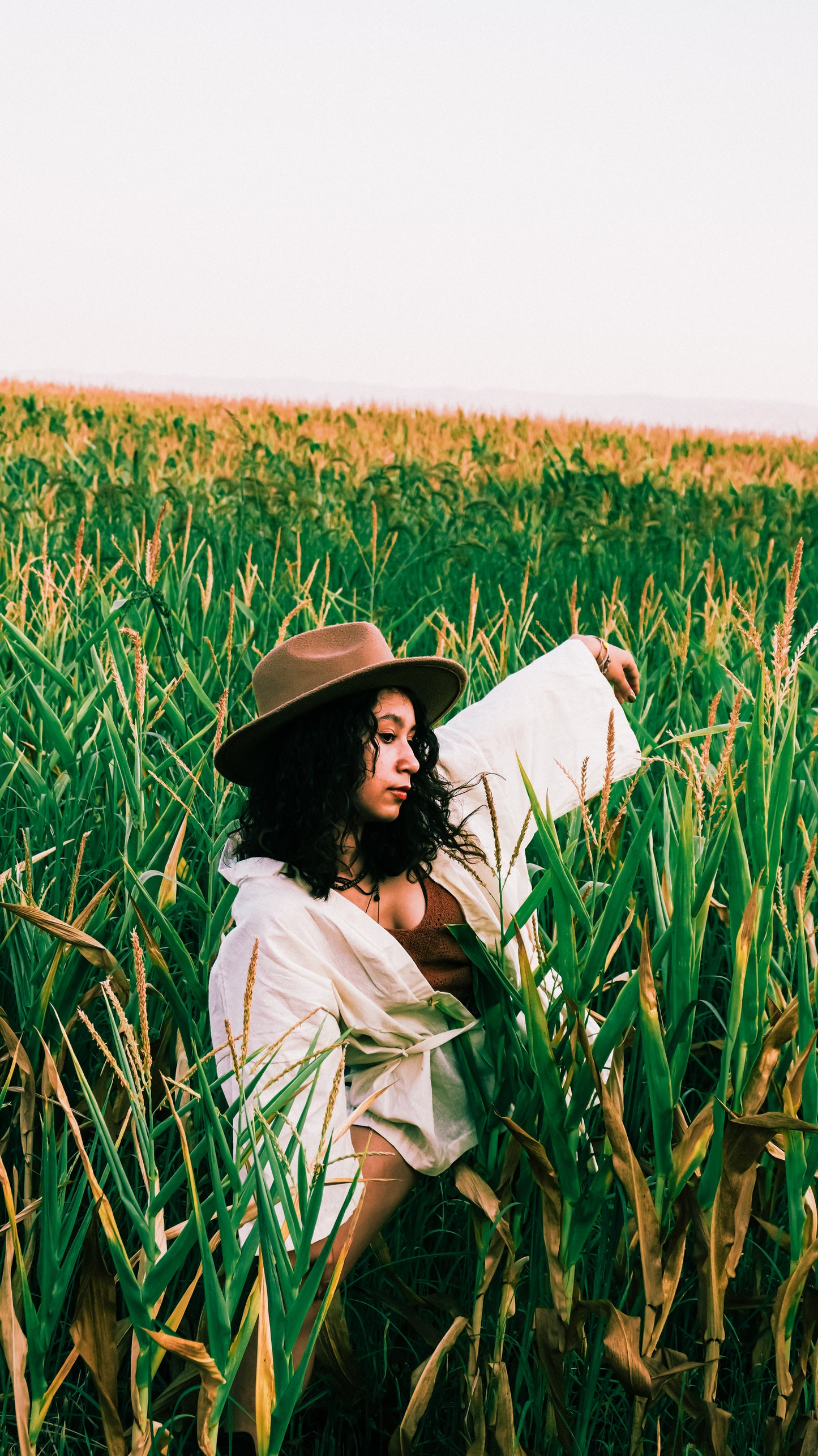 Keten görünümlü oversıze handmade ormanda ne var baskılı kimono